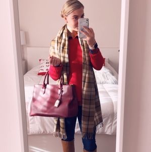 Ralph Lauren Burgundy Leather Bag!